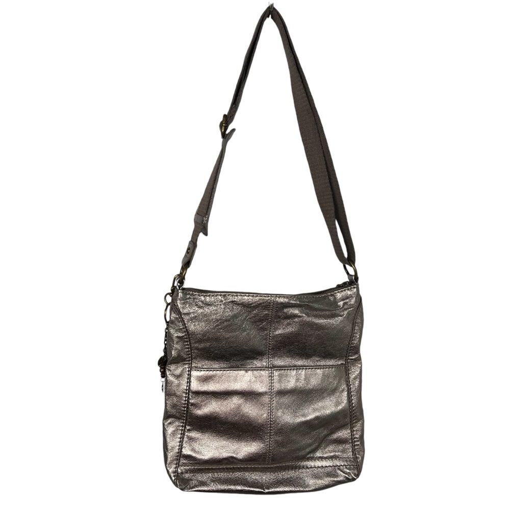 The Sak Metallic Pewter Crossbody Bag